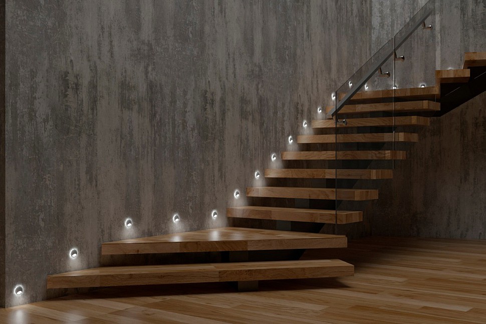 Точечные светильники для лестниц