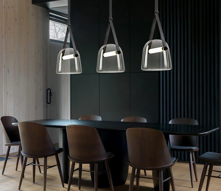 дизайнерские подвесные светильники для кухни на тросе